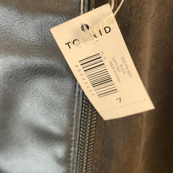 Torrid 5050 Over the Knee Boots 7WW Extra Wide Calf Deep Black Buckle NWT - Picture 5 of 11